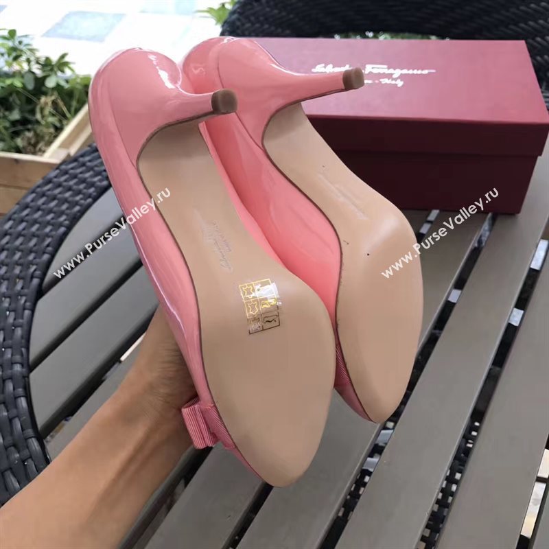 Ferragamo 7cm heels sandals pink paint shoes 4300