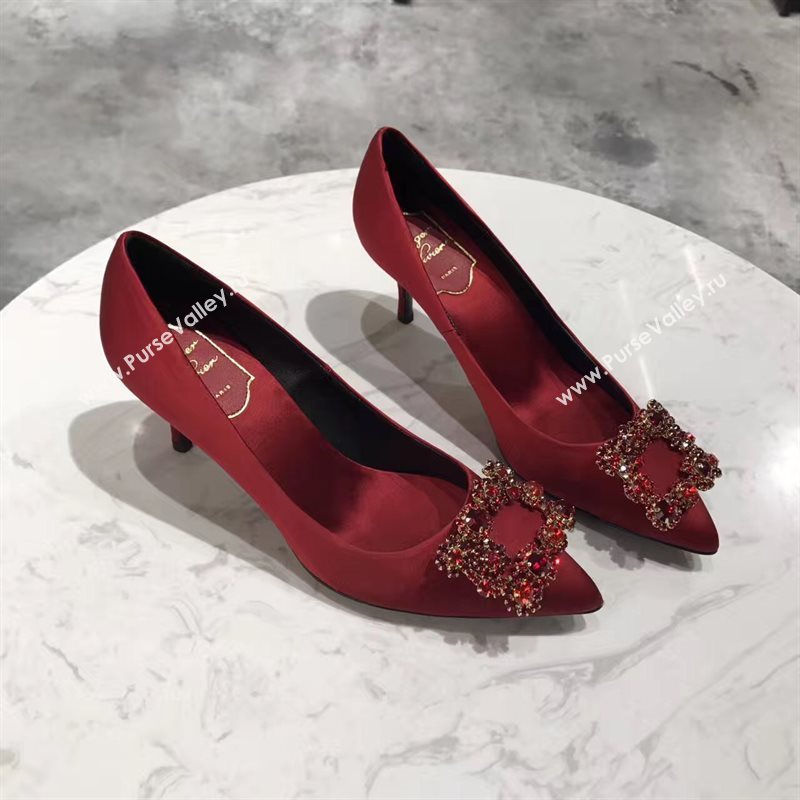 Roger Vivier RV 6.5 heels red sandals shoes 4302
