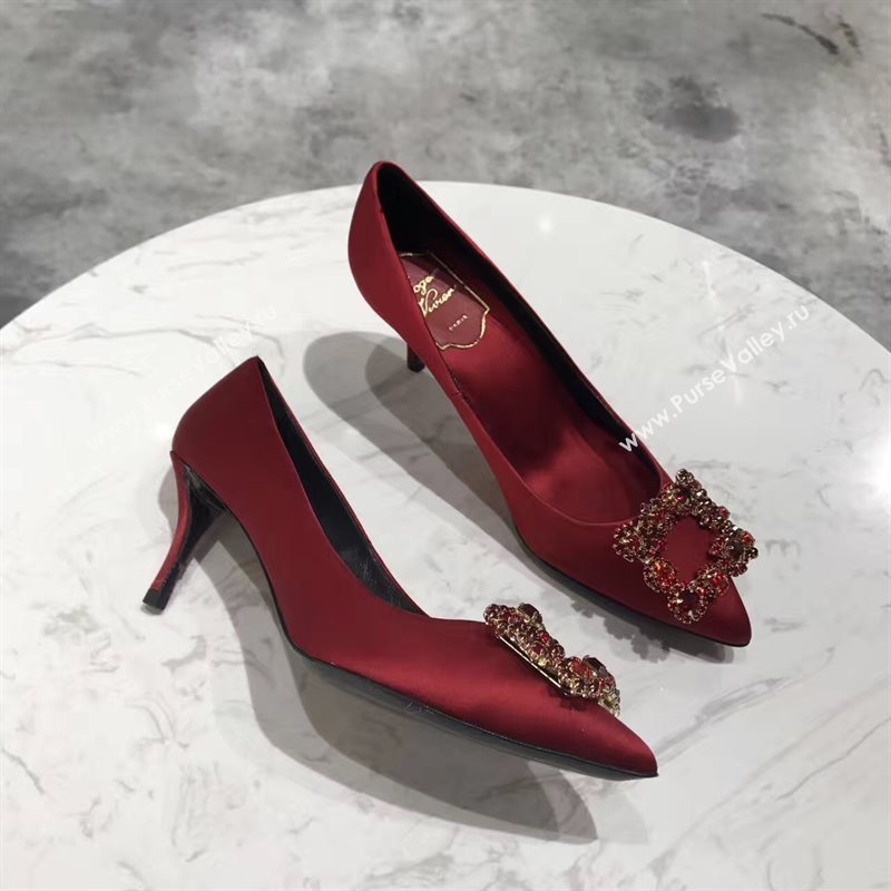 Roger Vivier RV 6.5 heels red sandals shoes 4302