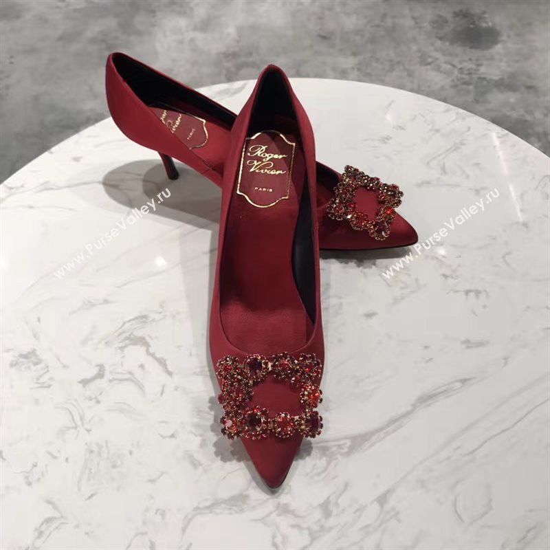 Roger Vivier RV 6.5 heels red sandals shoes 4302