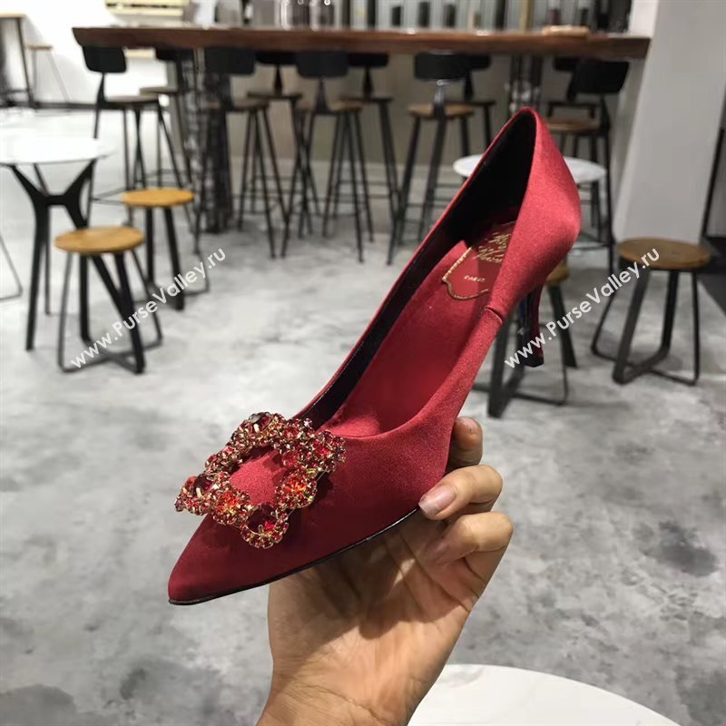 Roger Vivier RV 6.5 heels red sandals shoes 4302