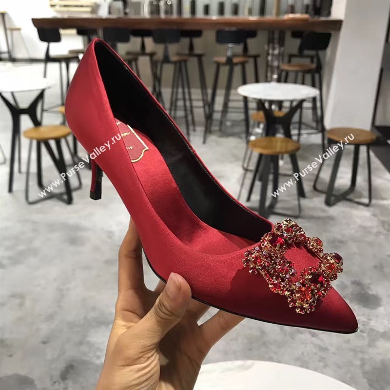 Roger Vivier RV 6.5 heels red sandals shoes 4302