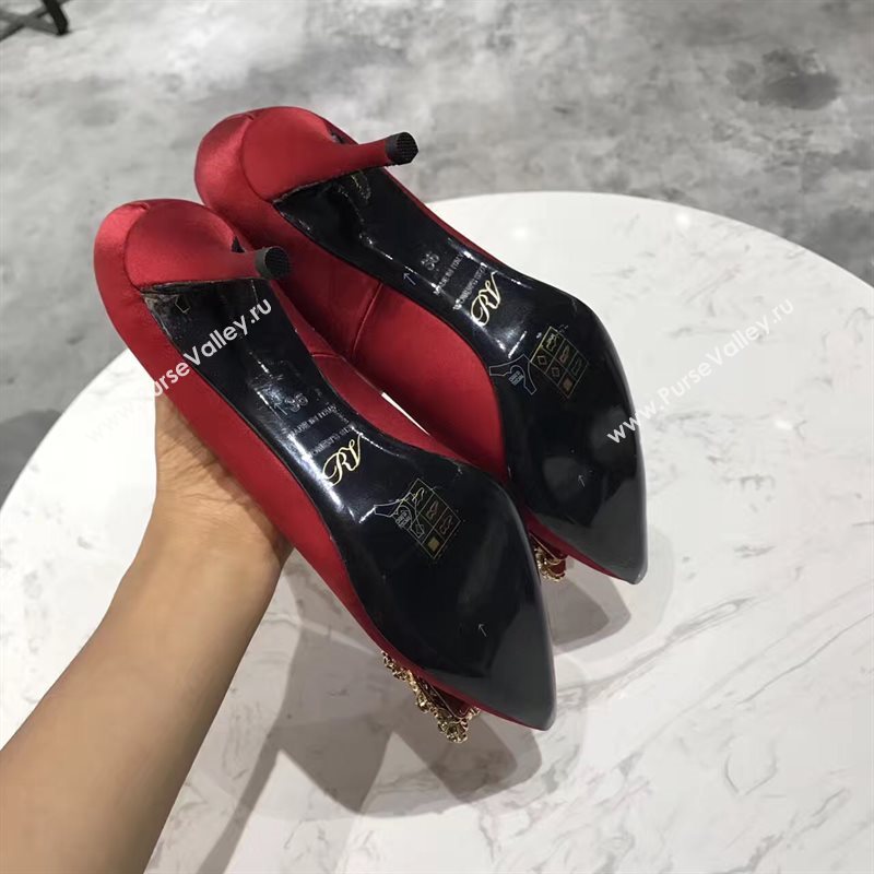 Roger Vivier RV 6.5 heels red sandals shoes 4302