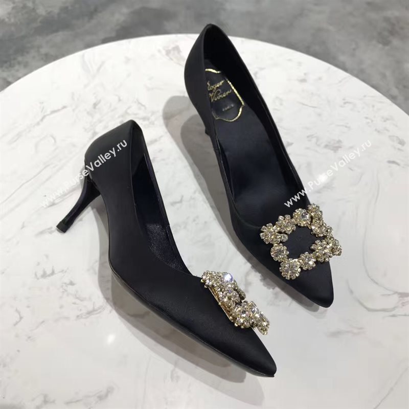 Roger Vivier RV 6.5 heels black sandals shoes 4304