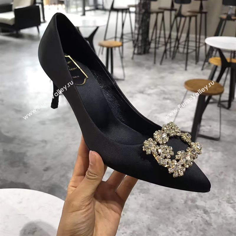 Roger Vivier RV 6.5 heels black sandals shoes 4304