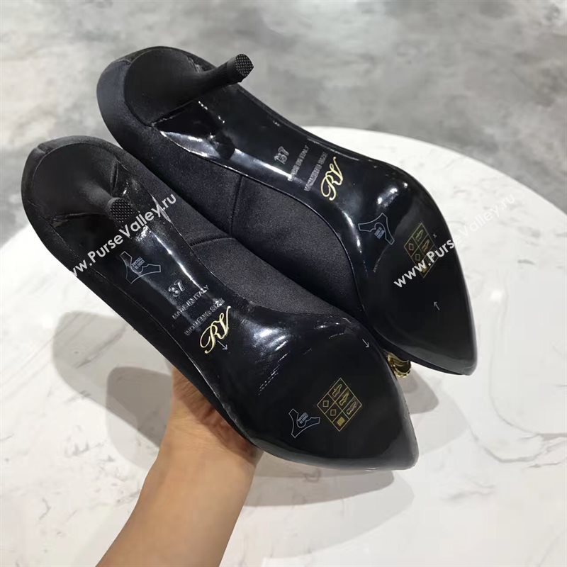 Roger Vivier RV 6.5 heels black sandals shoes 4304