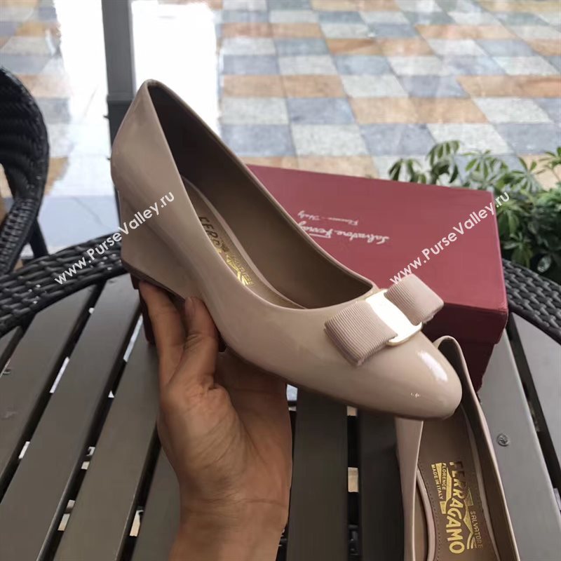 Ferragamo 6cm heels nude sandals shoes 4305