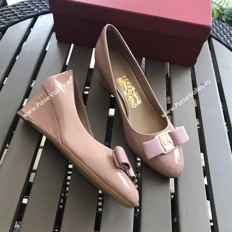 Ferragamo 6cm heels pink sandals shoes 4306