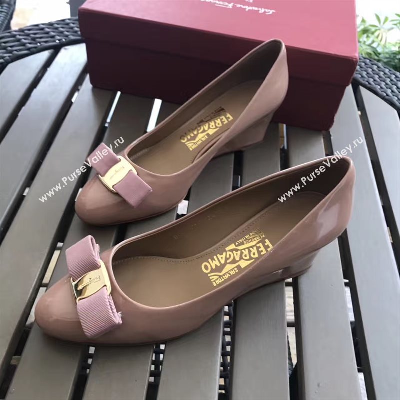 Ferragamo 6cm heels pink sandals shoes 4306