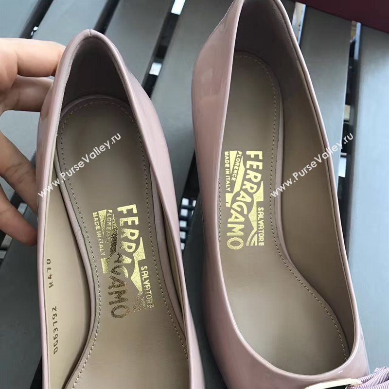 Ferragamo 6cm heels pink sandals shoes 4306