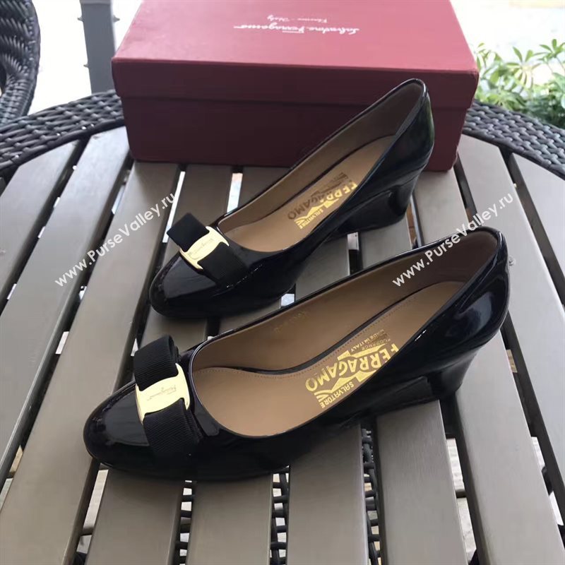 Ferragamo 6cm heels black sandals shoes 4307