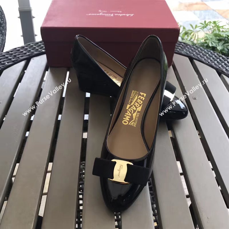 Ferragamo 6cm heels black sandals shoes 4307