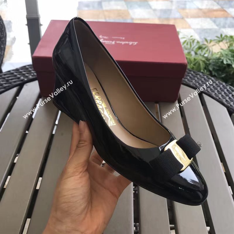 Ferragamo 6cm heels black sandals shoes 4307