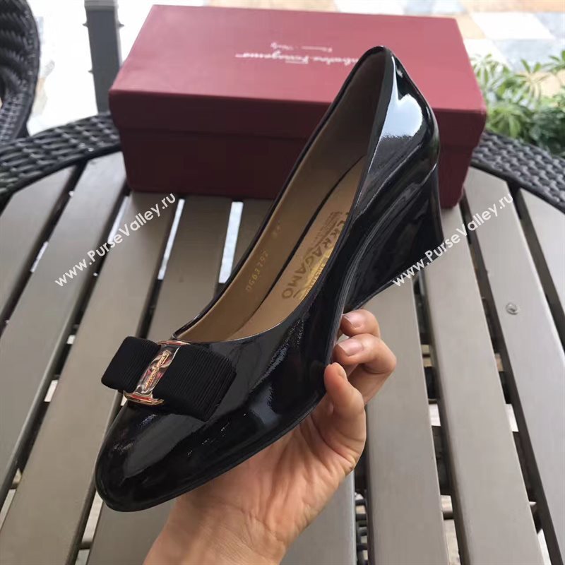 Ferragamo 6cm heels black sandals shoes 4307