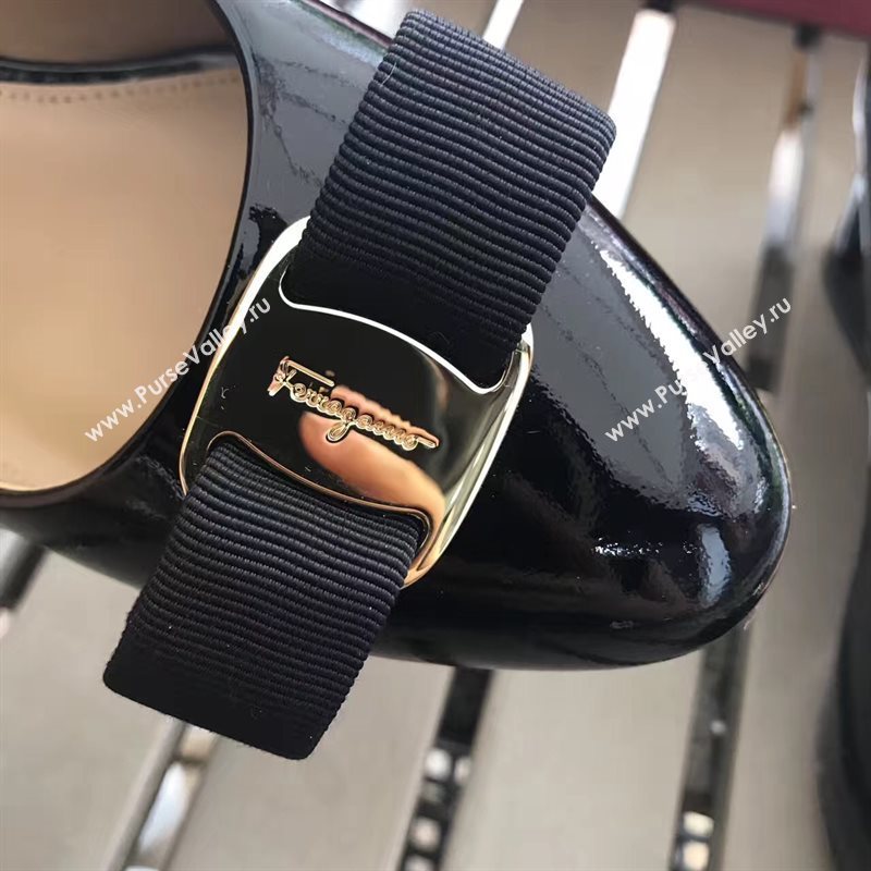 Ferragamo 6cm heels black sandals shoes 4307