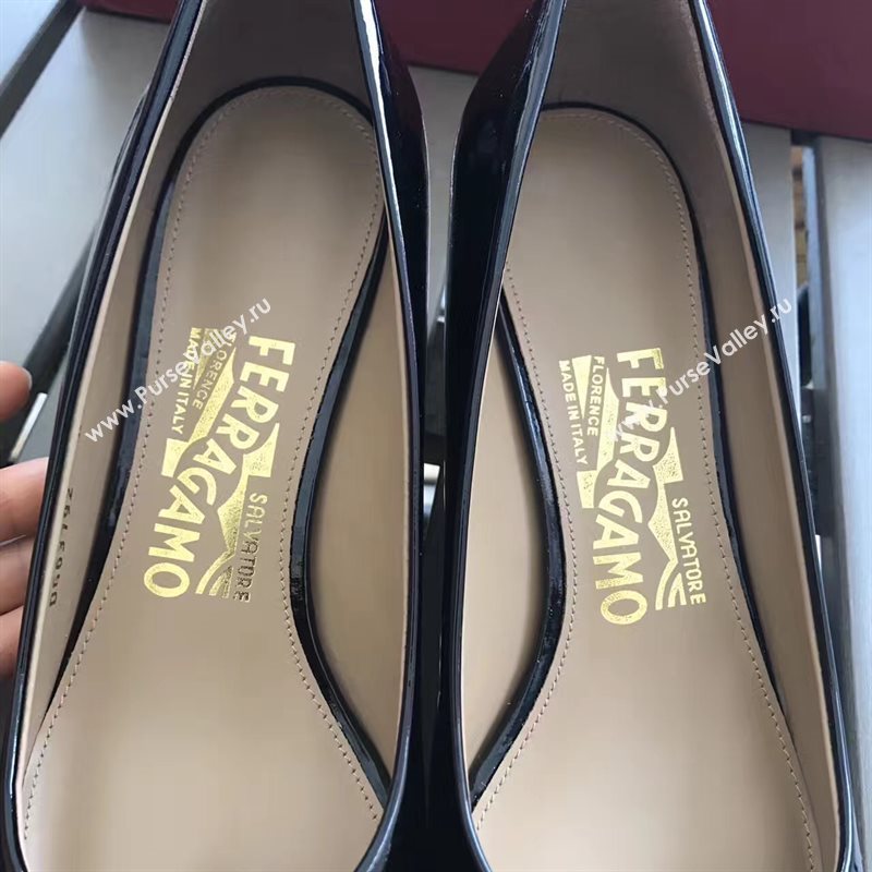 Ferragamo 6cm heels black sandals shoes 4307