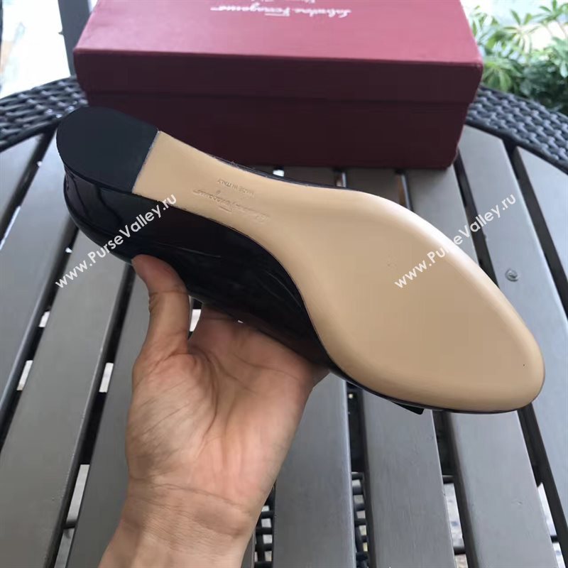 Ferragamo 6cm heels black sandals shoes 4307