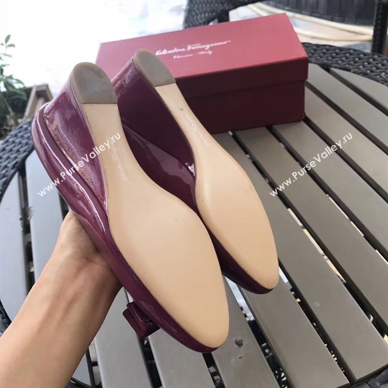 Ferragamo 6cm heels wine sandals shoes 4308
