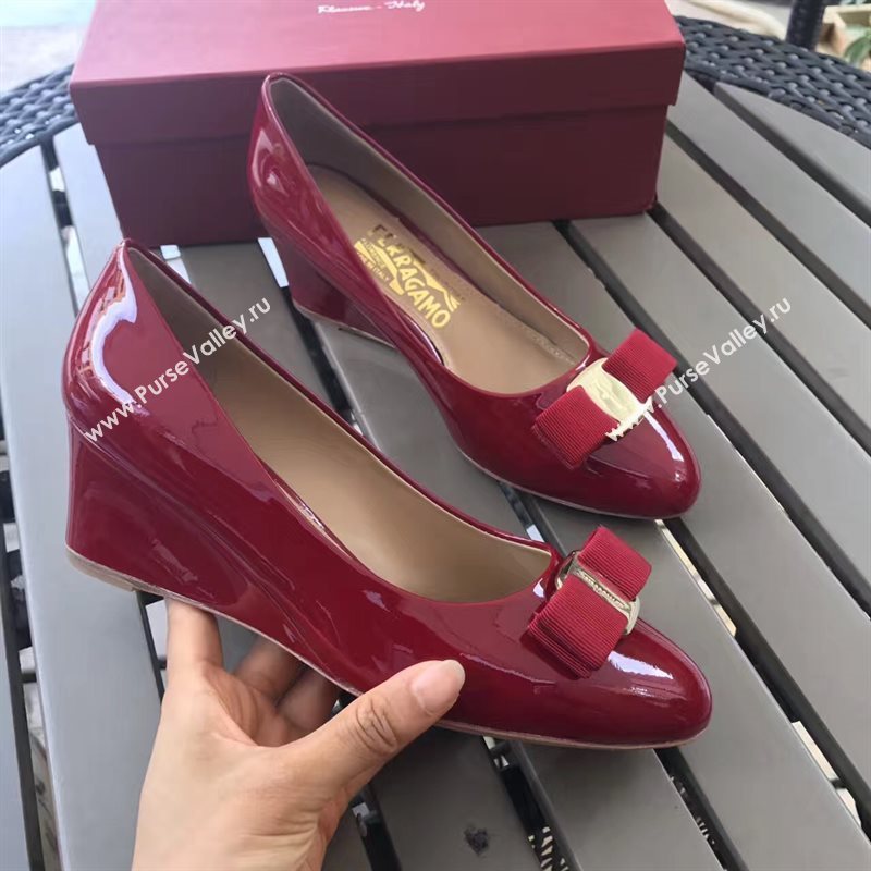 Ferragamo 6cm heels red sandals shoes 4309