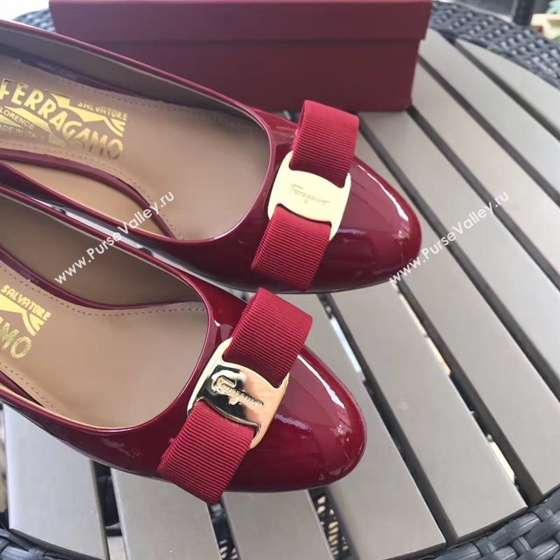 Ferragamo 6cm heels red sandals shoes 4309
