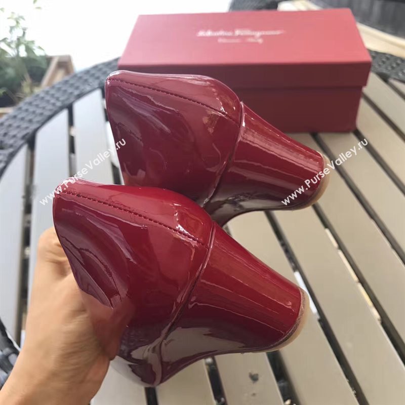 Ferragamo 6cm heels red sandals shoes 4309