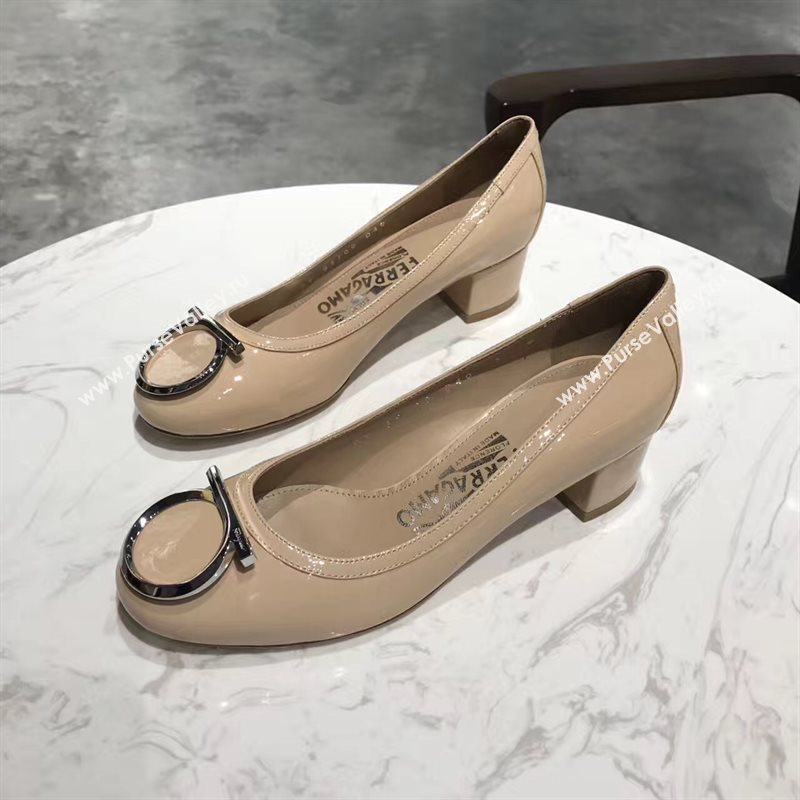 Ferragamo 4cm heels nude sandals shoes 4311