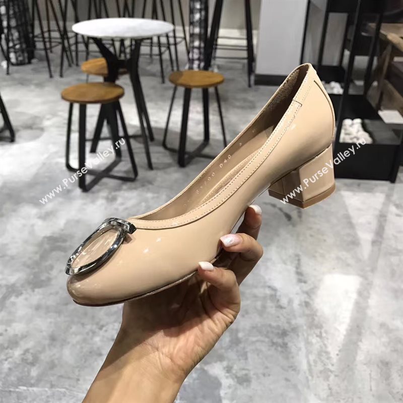 Ferragamo 4cm heels nude sandals shoes 4311