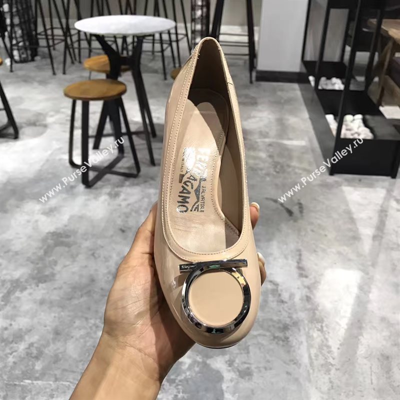 Ferragamo 4cm heels nude sandals shoes 4311