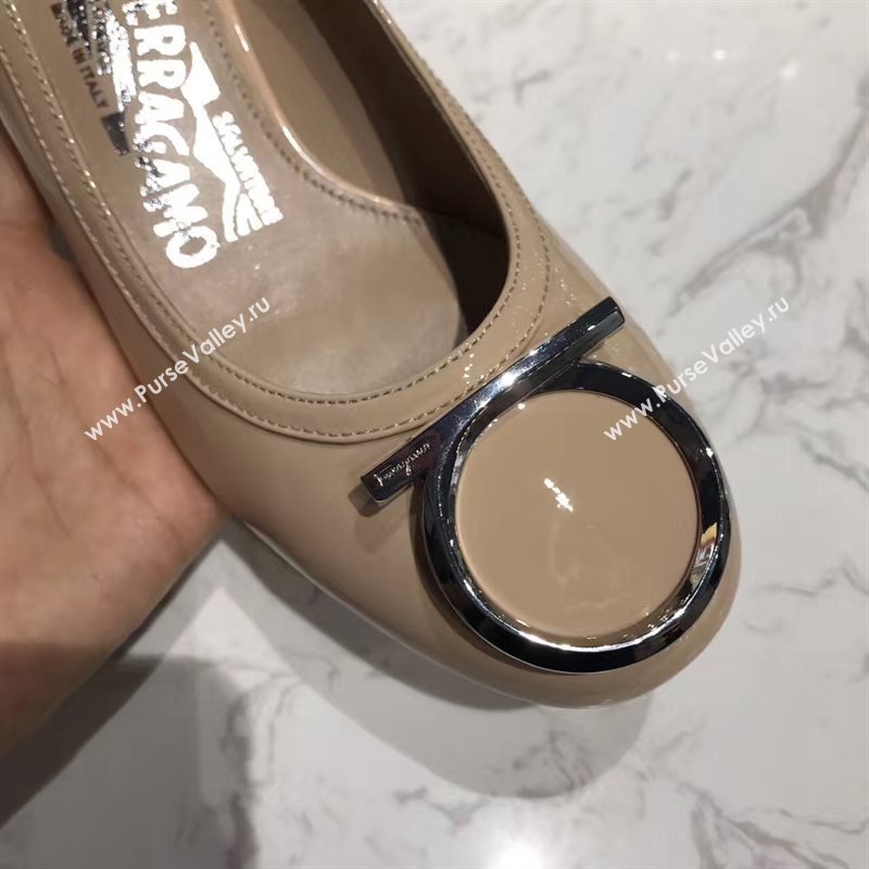 Ferragamo 4cm heels nude sandals shoes 4311