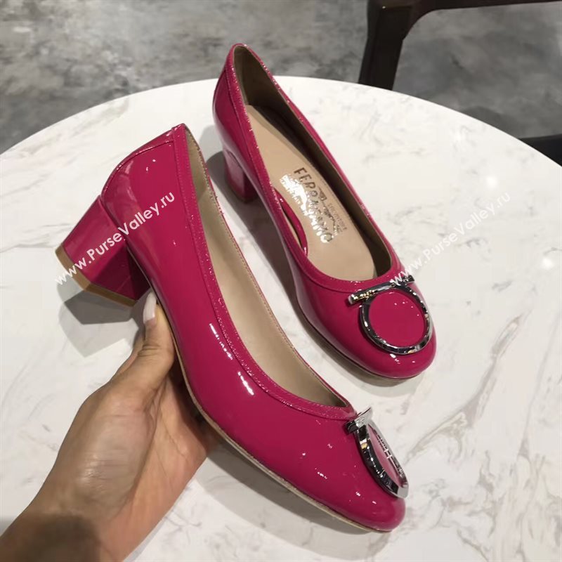 Ferragamo 4cm heels sandals red rose shoes 4312