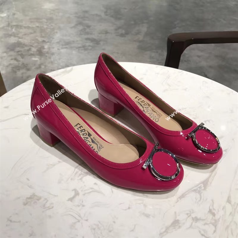 Ferragamo 4cm heels sandals red rose shoes 4312