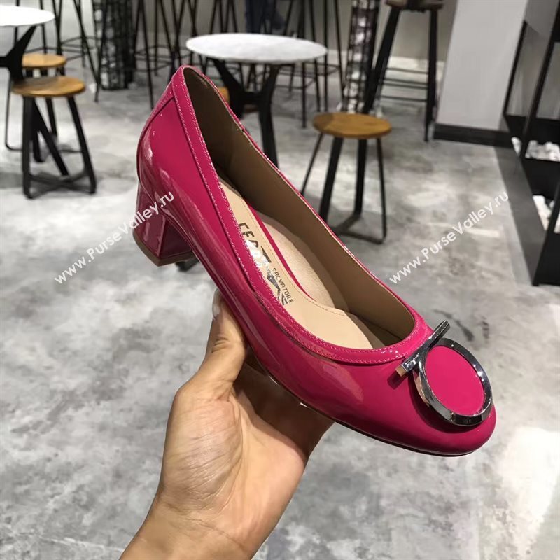 Ferragamo 4cm heels sandals red rose shoes 4312