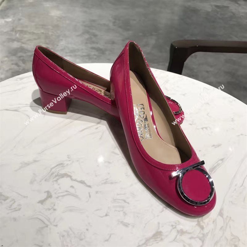 Ferragamo 4cm heels sandals red rose shoes 4312