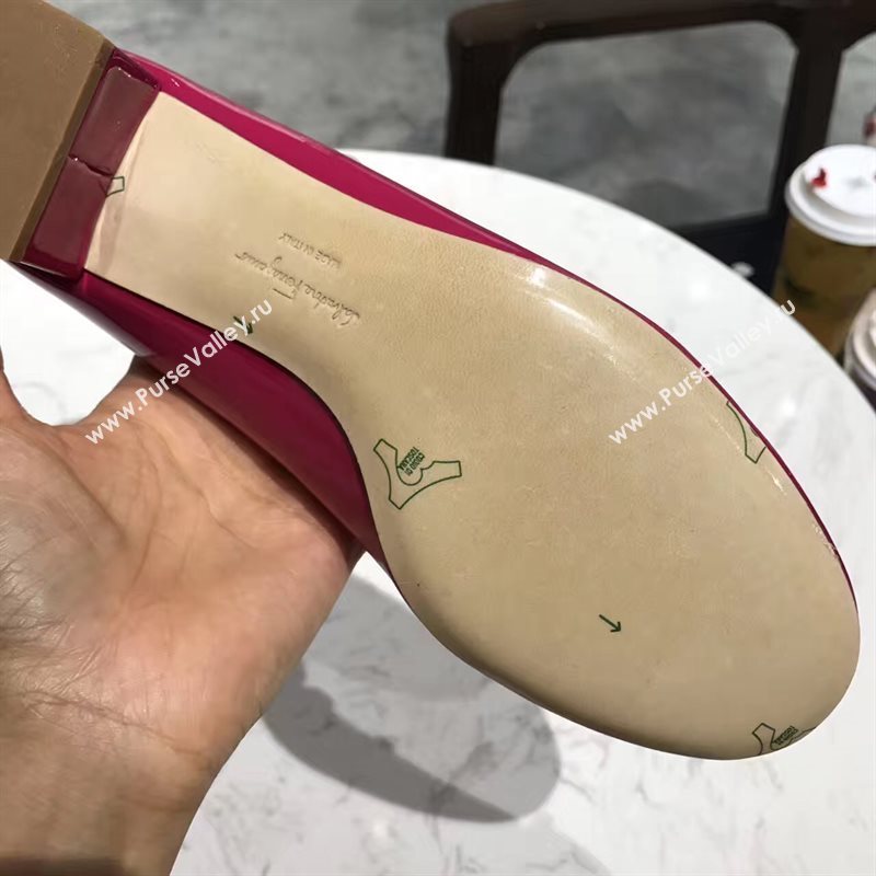 Ferragamo 4cm heels sandals red rose shoes 4312