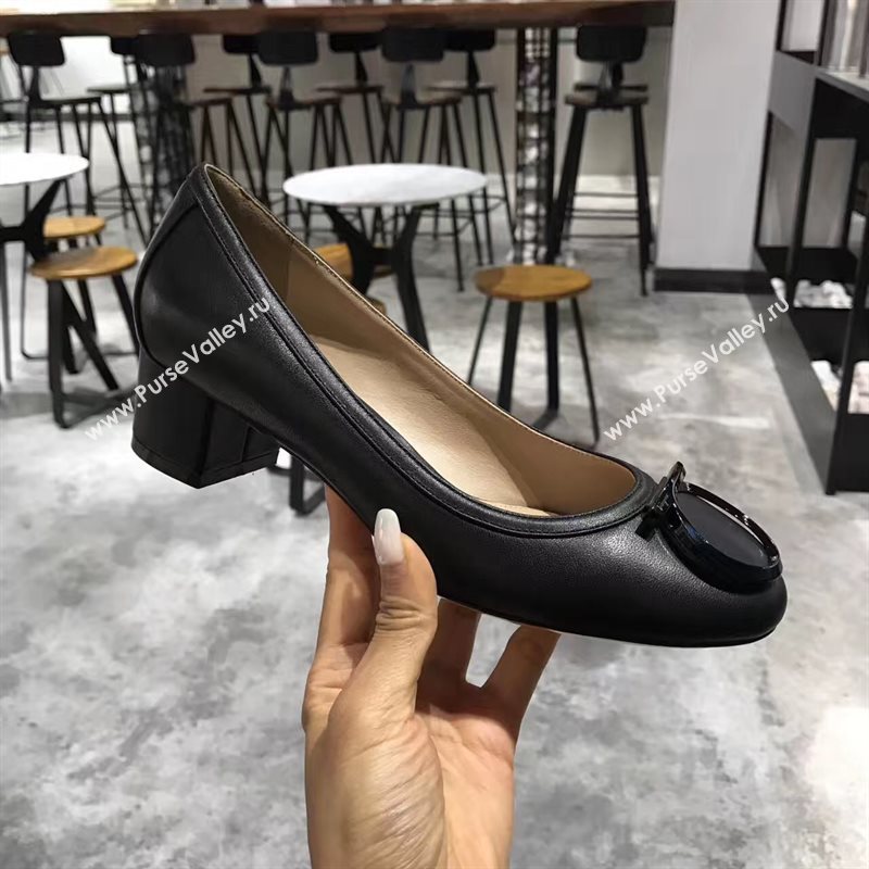 Ferragamo 4cm heels black sandals shoes 4316