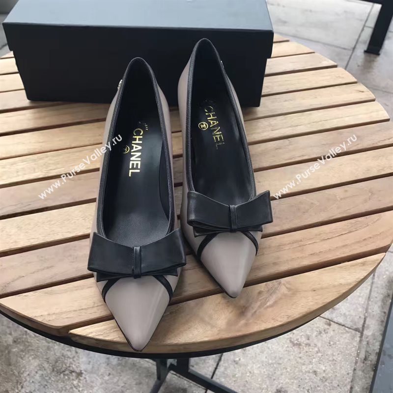 Chanel 4.5cm heels gray sandals Shoes 4317