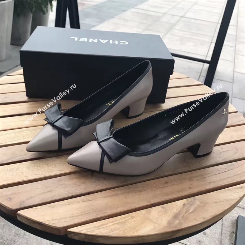 Chanel 4.5cm heels gray sandals Shoes 4317