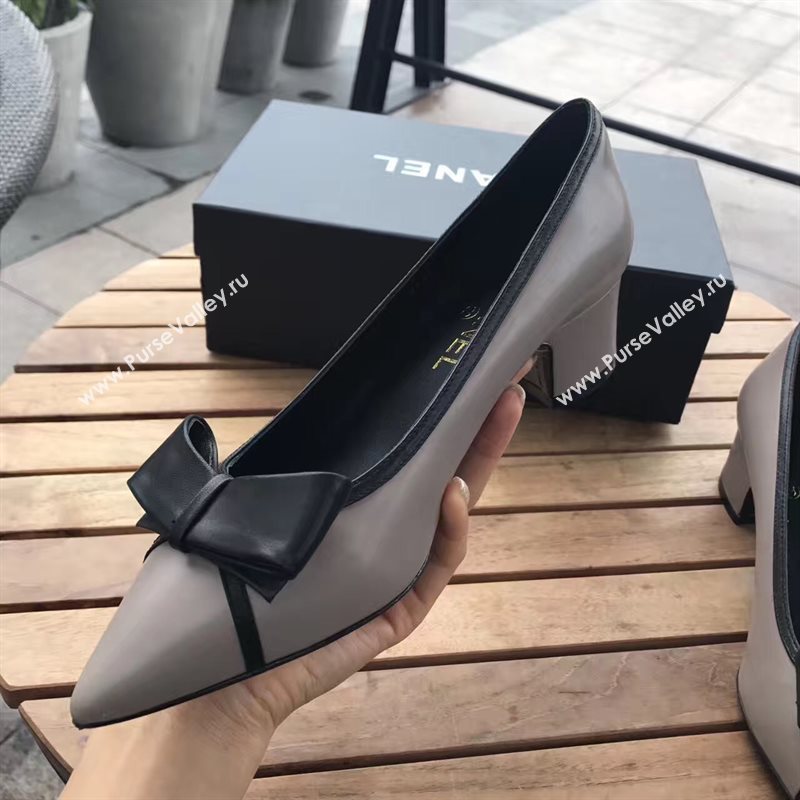 Chanel 4.5cm heels gray sandals Shoes 4317
