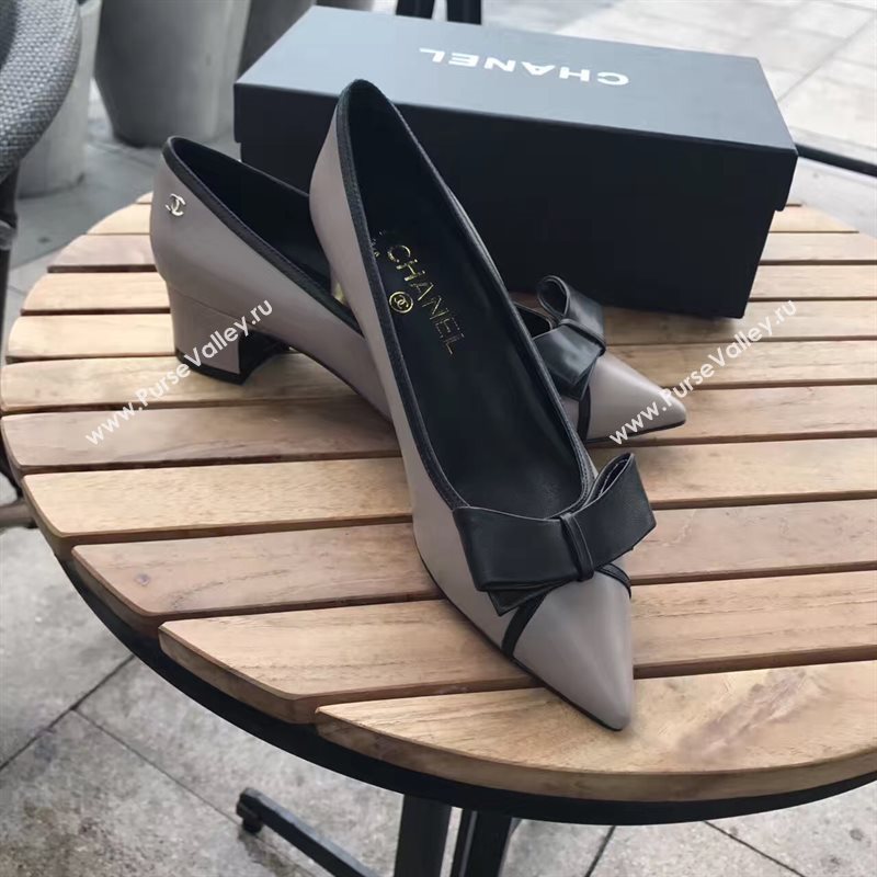 Chanel 4.5cm heels gray sandals Shoes 4317