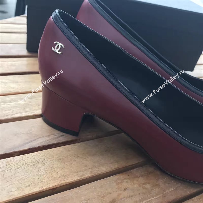 Chanel 4.5cm heels wine sandals Shoes 4318