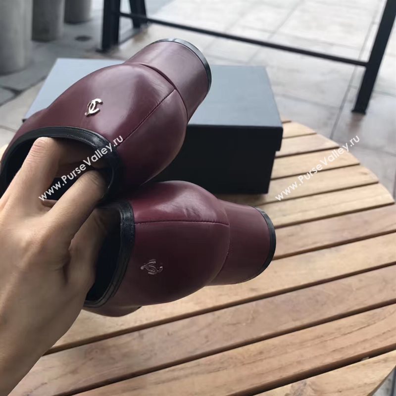 Chanel 4.5cm heels wine sandals Shoes 4318