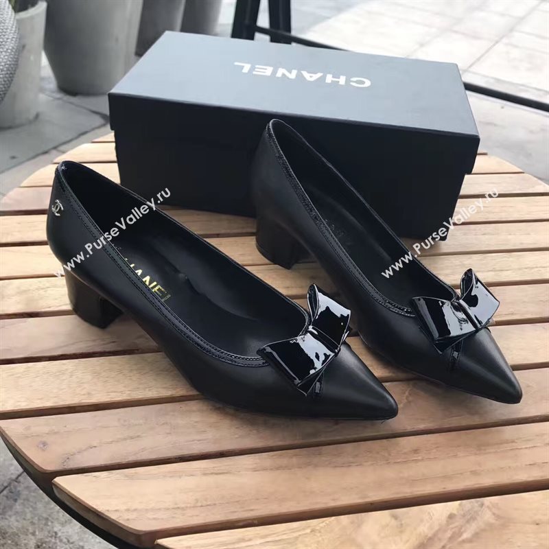 Chanel 4.5cm heels black sandals Shoes 4319