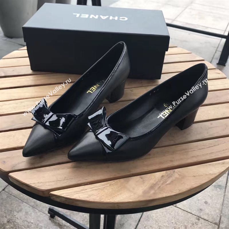 Chanel 4.5cm heels black sandals Shoes 4319