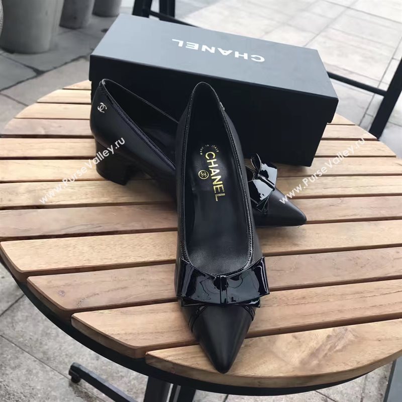 Chanel 4.5cm heels black sandals Shoes 4319
