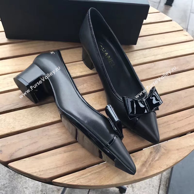 Chanel 4.5cm heels black sandals Shoes 4319