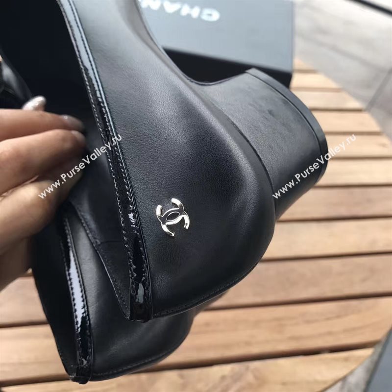 Chanel 4.5cm heels black sandals Shoes 4319