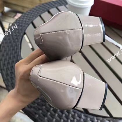 Roger Vivier RV 4.5cm heels gray sandals shoes 4320