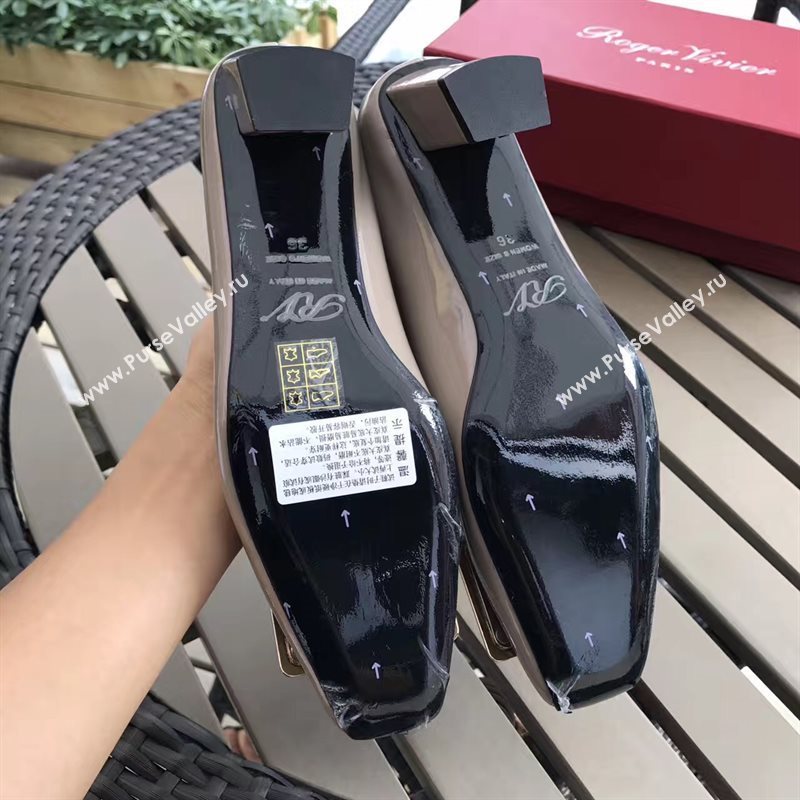 Roger Vivier RV 4.5cm heels gray sandals shoes 4320