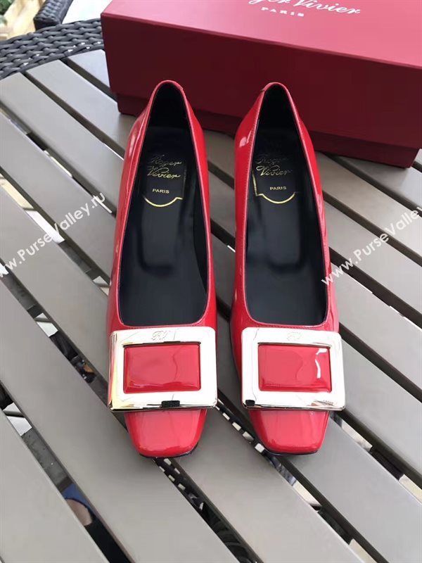 Roger Vivier RV 4.5cm heels red sandals shoes 4322