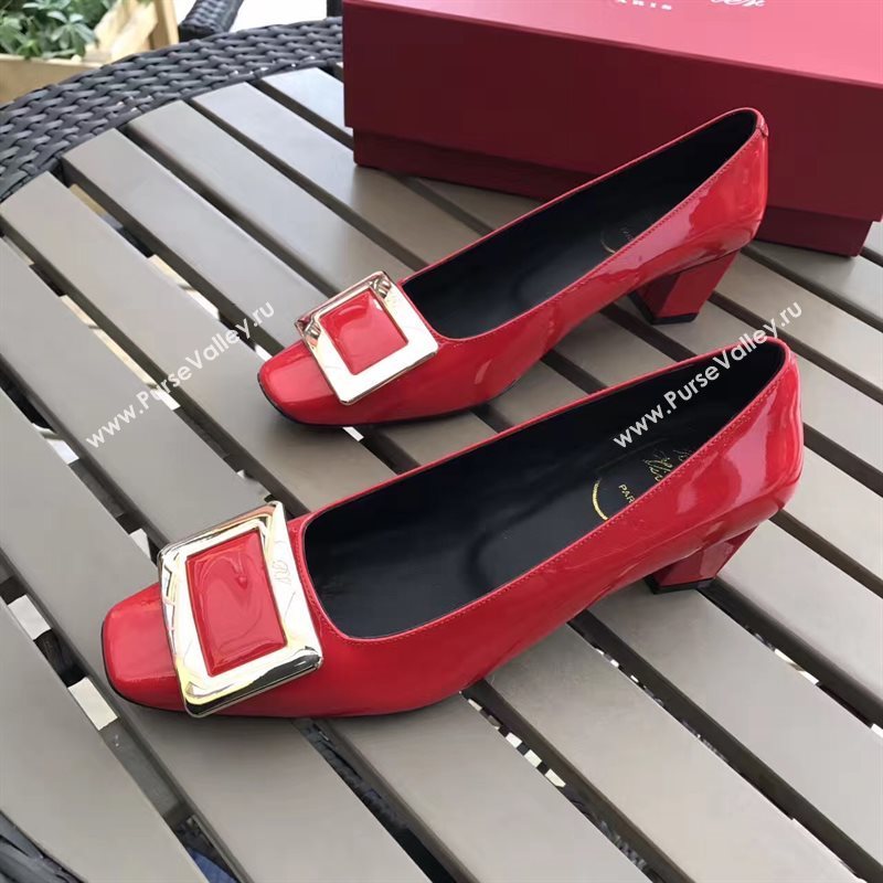 Roger Vivier RV 4.5cm heels red sandals shoes 4322